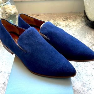 Franco Sarto brilliant blue suede flats